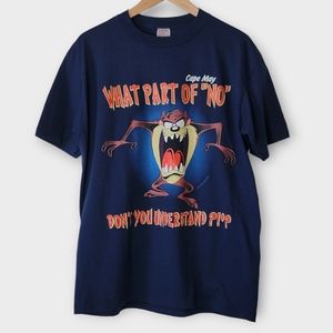 Vintage Tasmanian Devil "What Part of No Don't You Understand ?!#? T Shirt